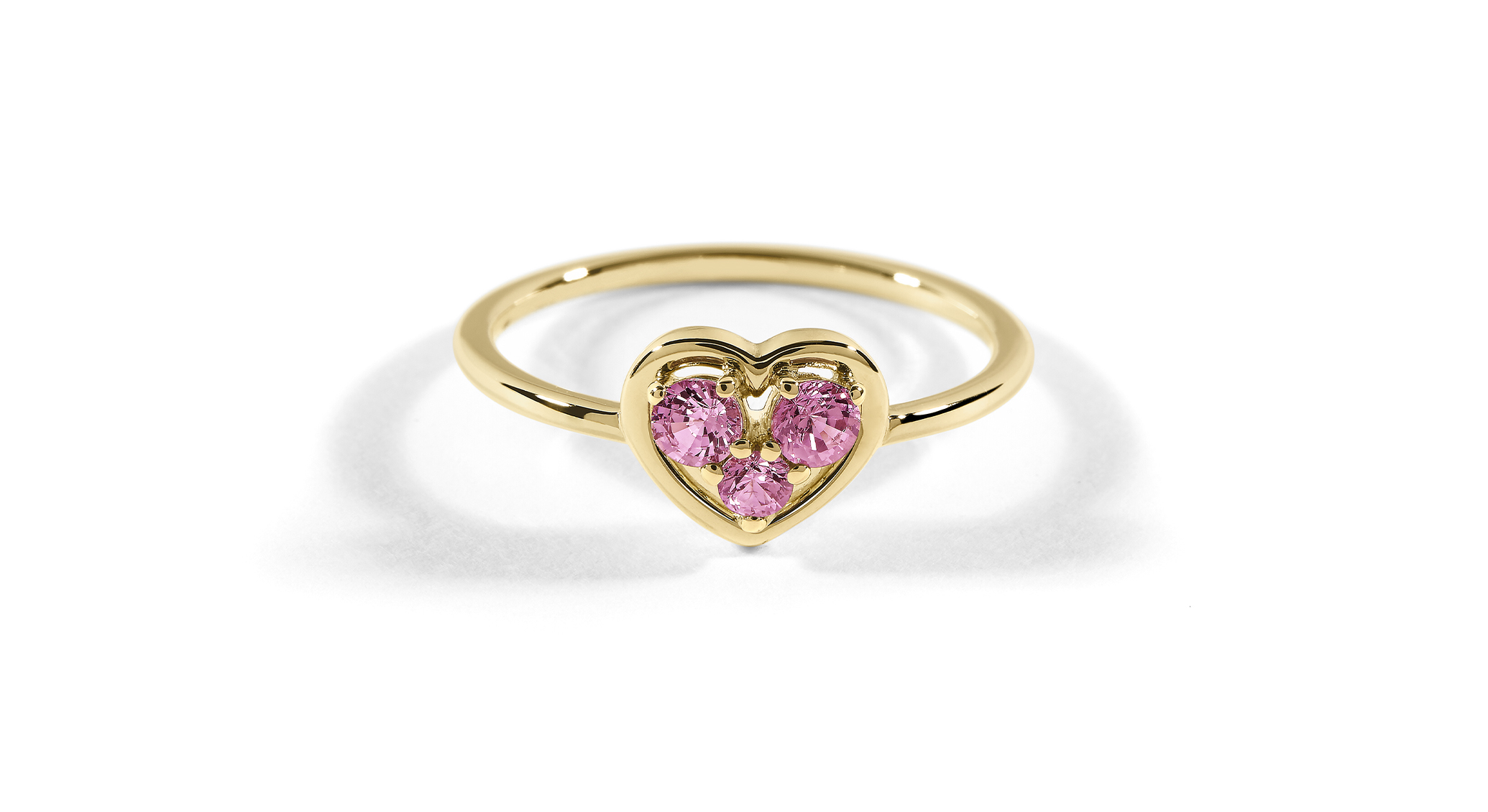 Heart Goldring Saphir Pink