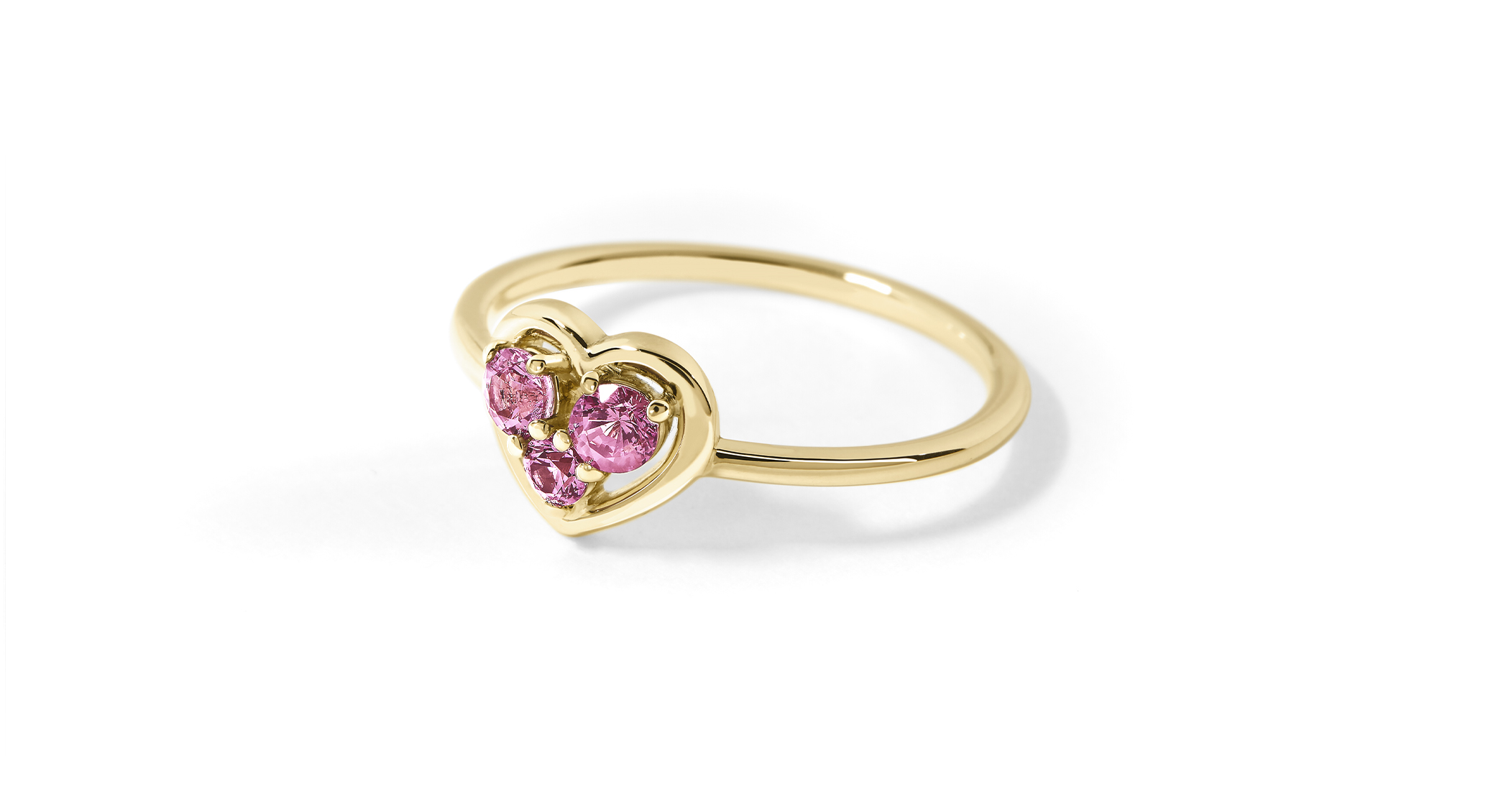 Heart Goldring Saphir Pink