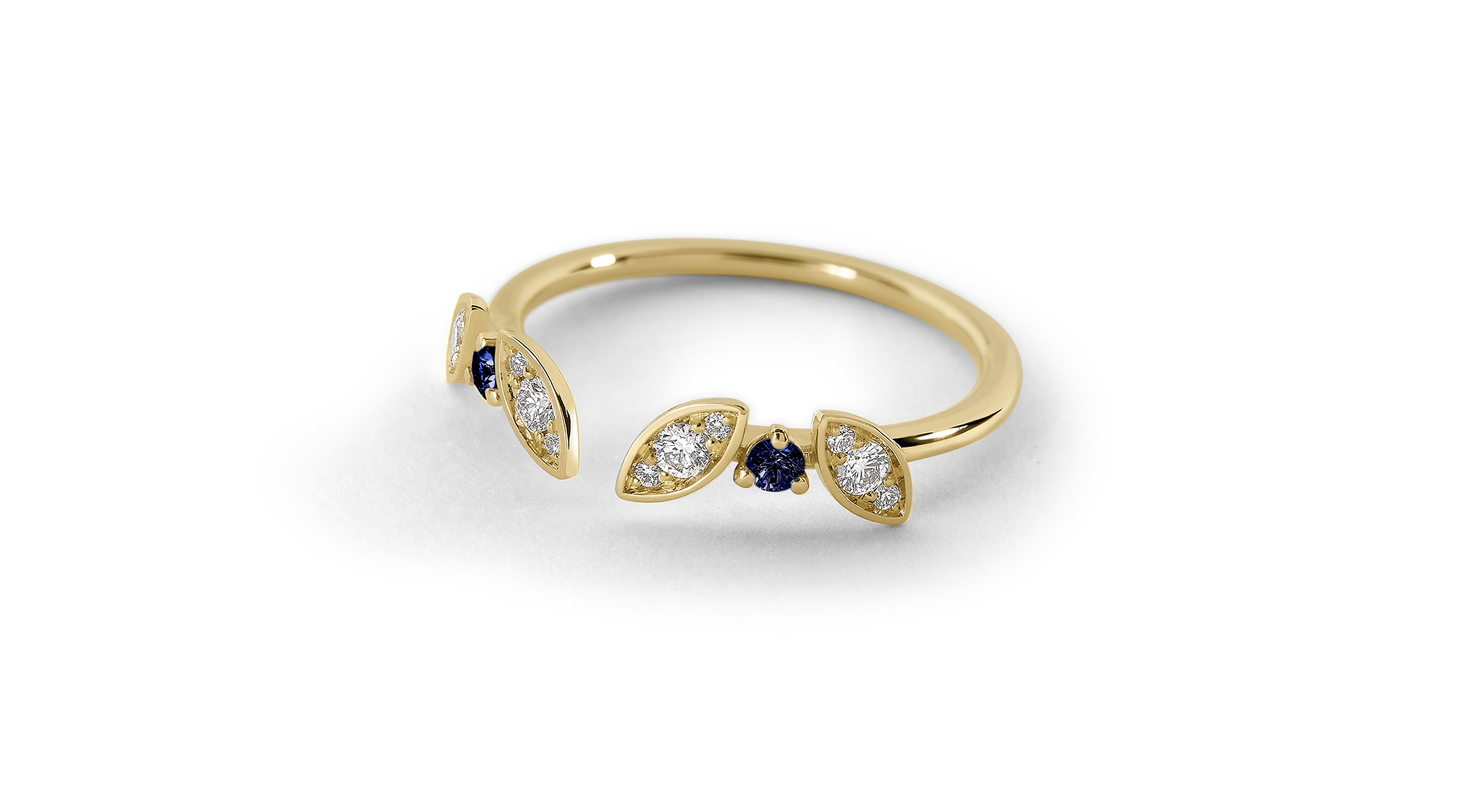 Mirage Diamantring Saphir Royal Blue