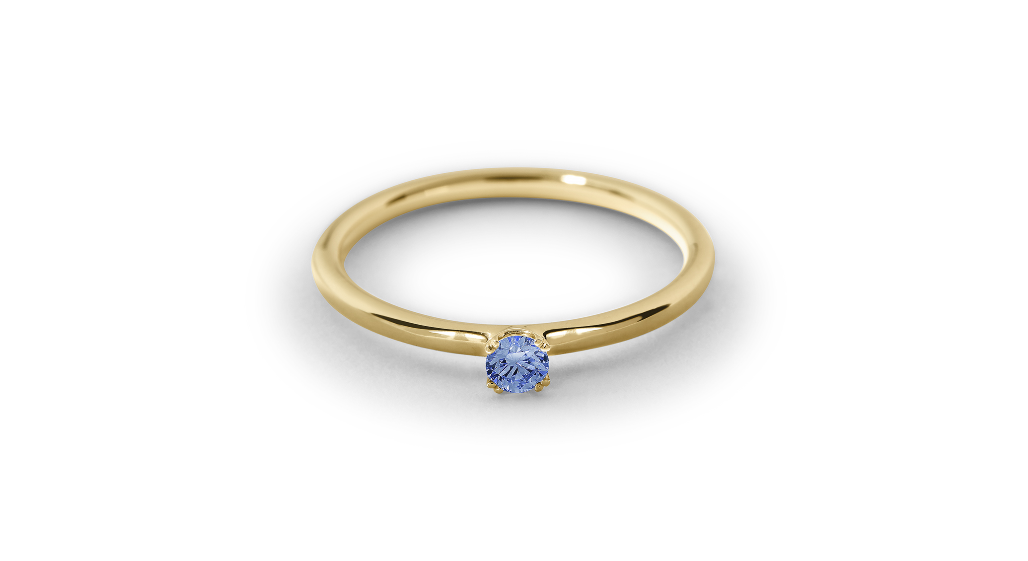 Celest Solitärring Saphir Light Blue