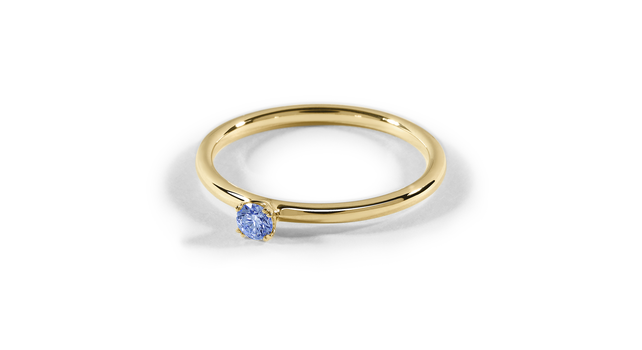 Celest Solitärring Saphir Light Blue