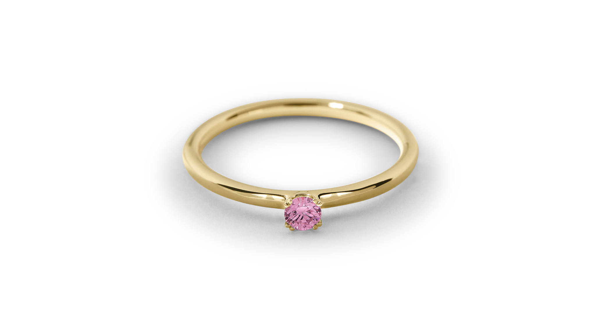 Celest Solitärring Saphir Pink