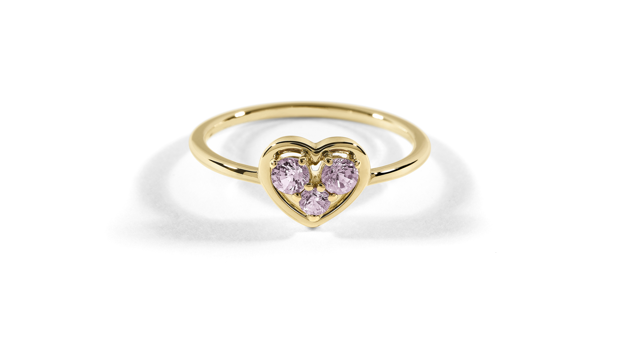 Heart Goldring Saphir Rosé