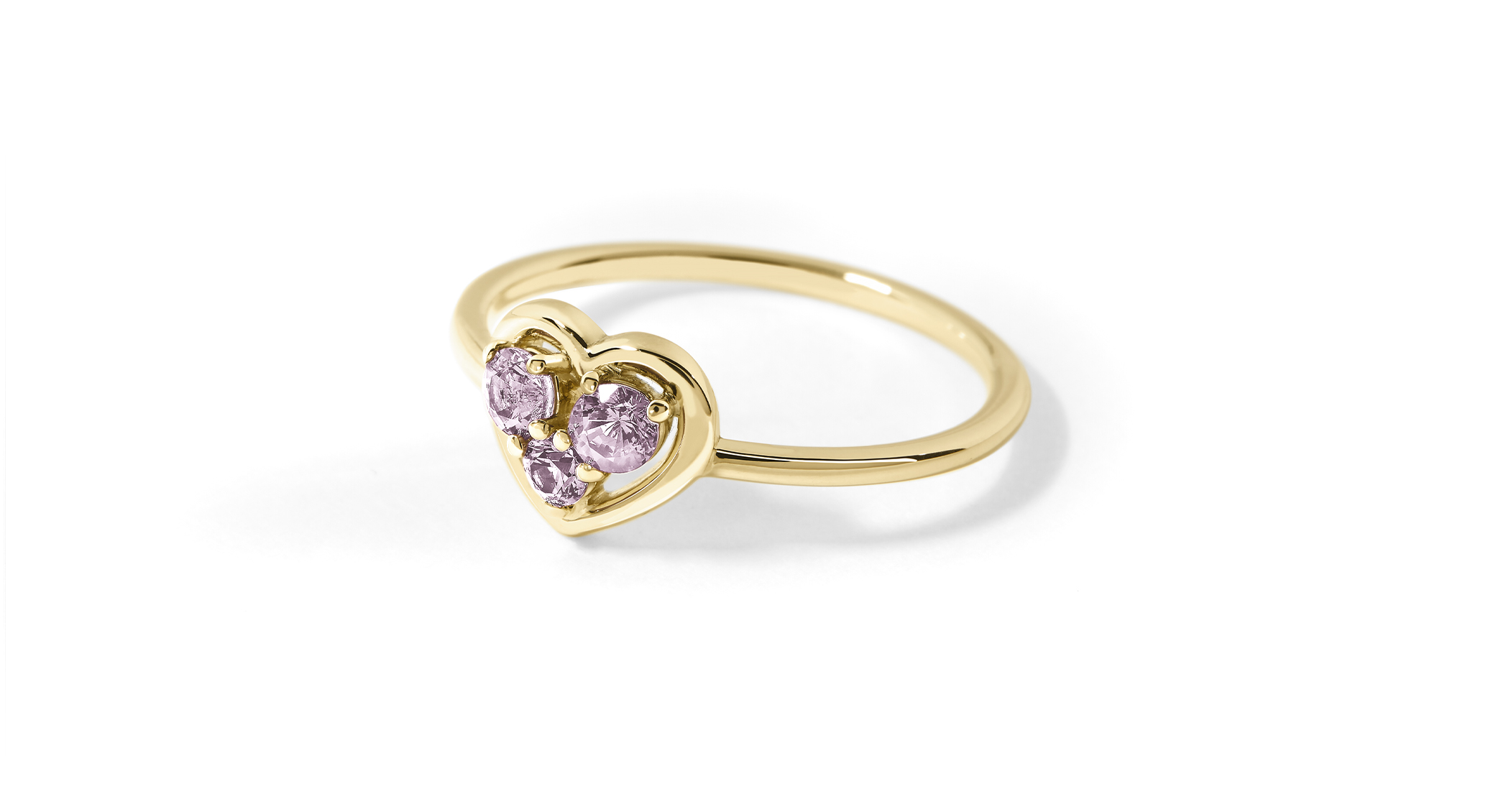 Heart Goldring Saphir Rosé